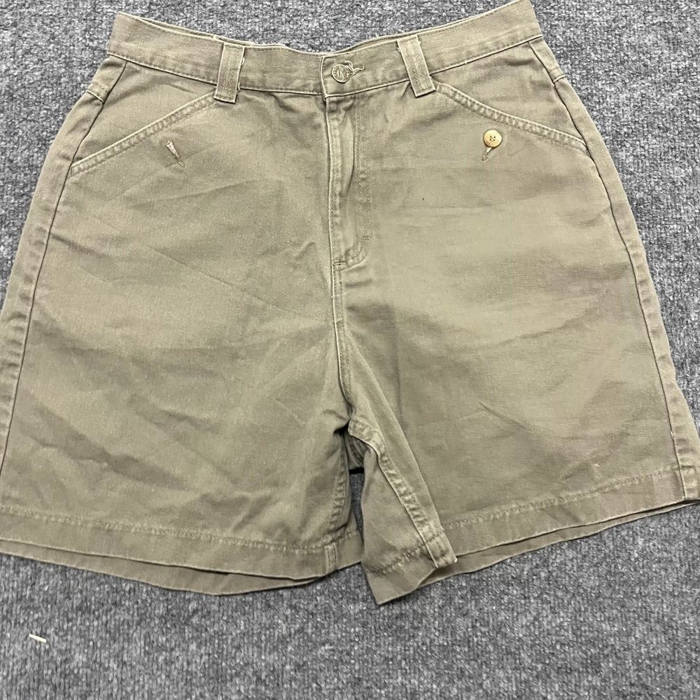 Rustler Shorts Womens Size 12 M Olive Green Cotton Casual Utility Relaxed Fit